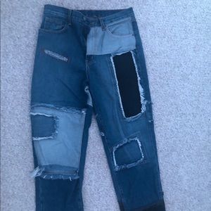 LF carmar patched jeans